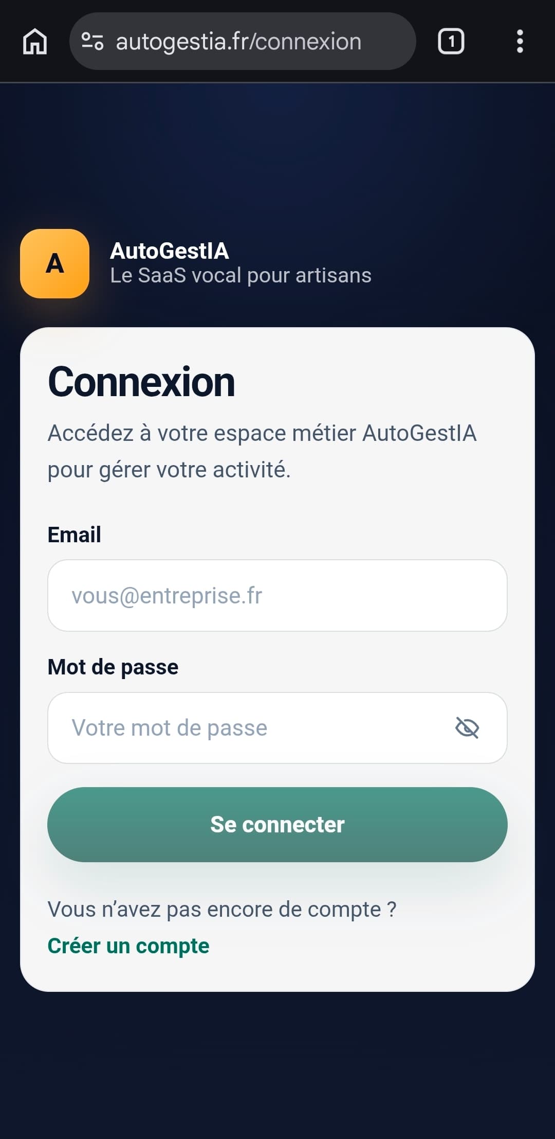 Connectez-vous à AutoGestIA depuis votre téléphone