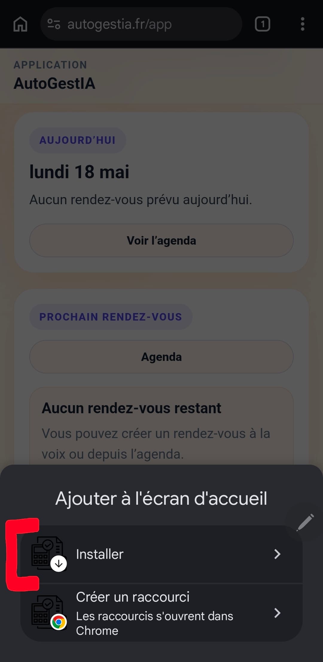 Validez l’installation